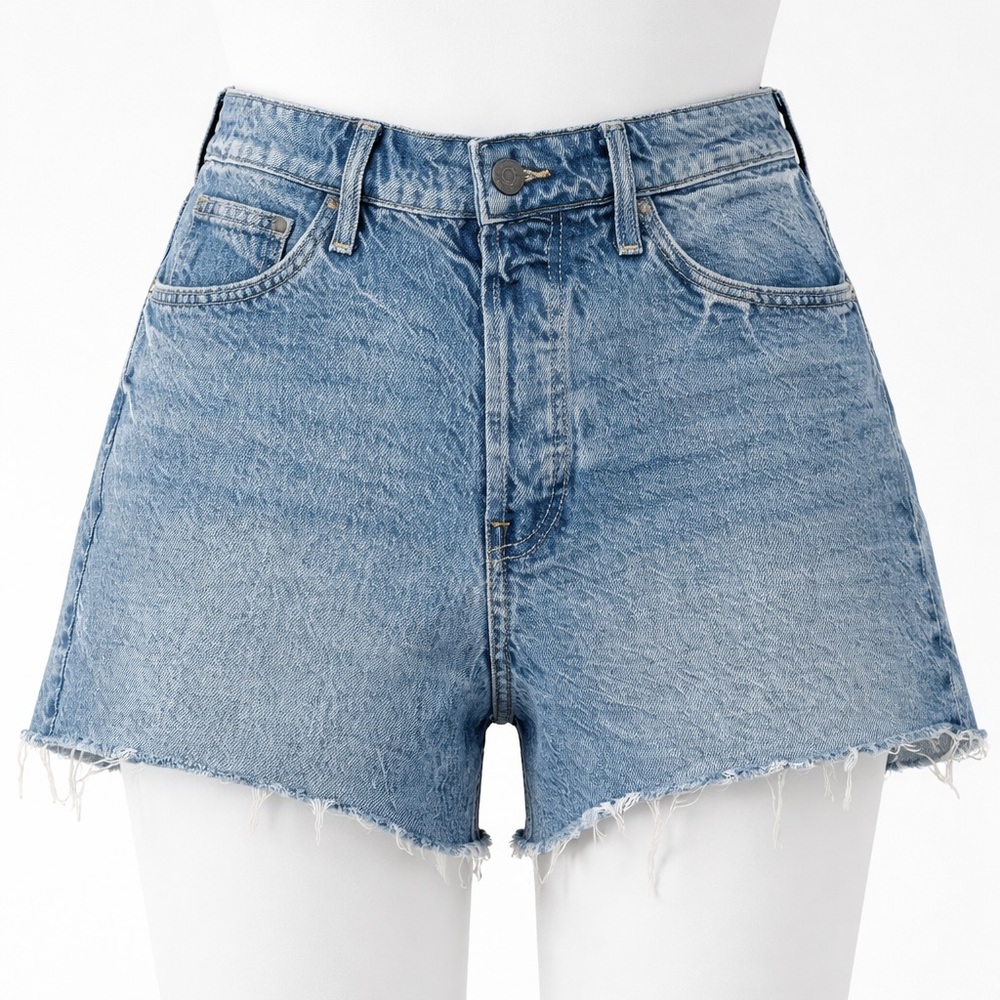 Cutoff Oversized Blue Denim Women's Shorts